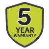5 year warranty