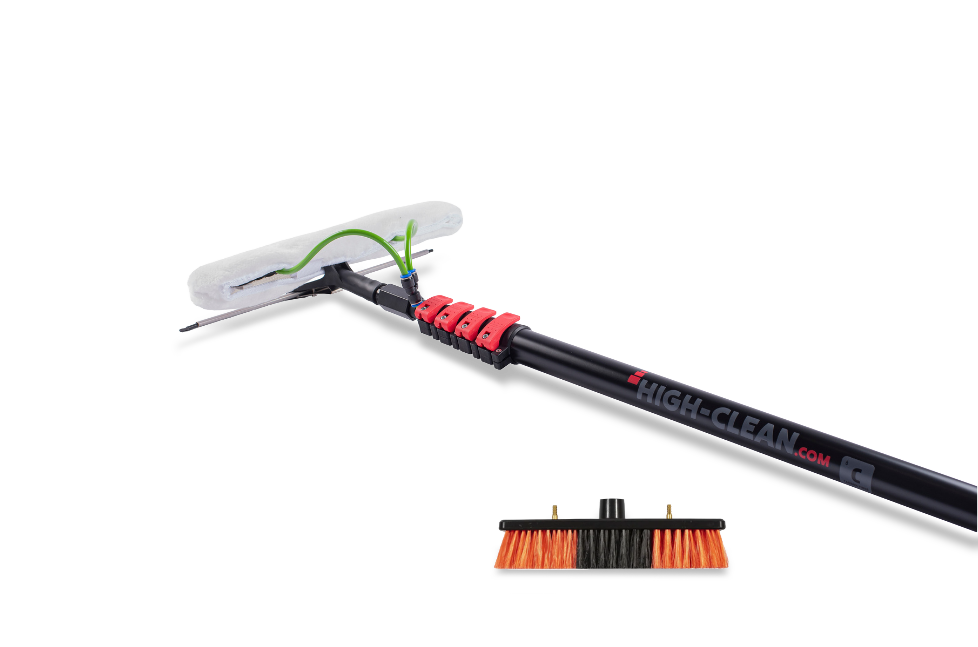 Telescopic pole Carbon Fiber washer-wiper set