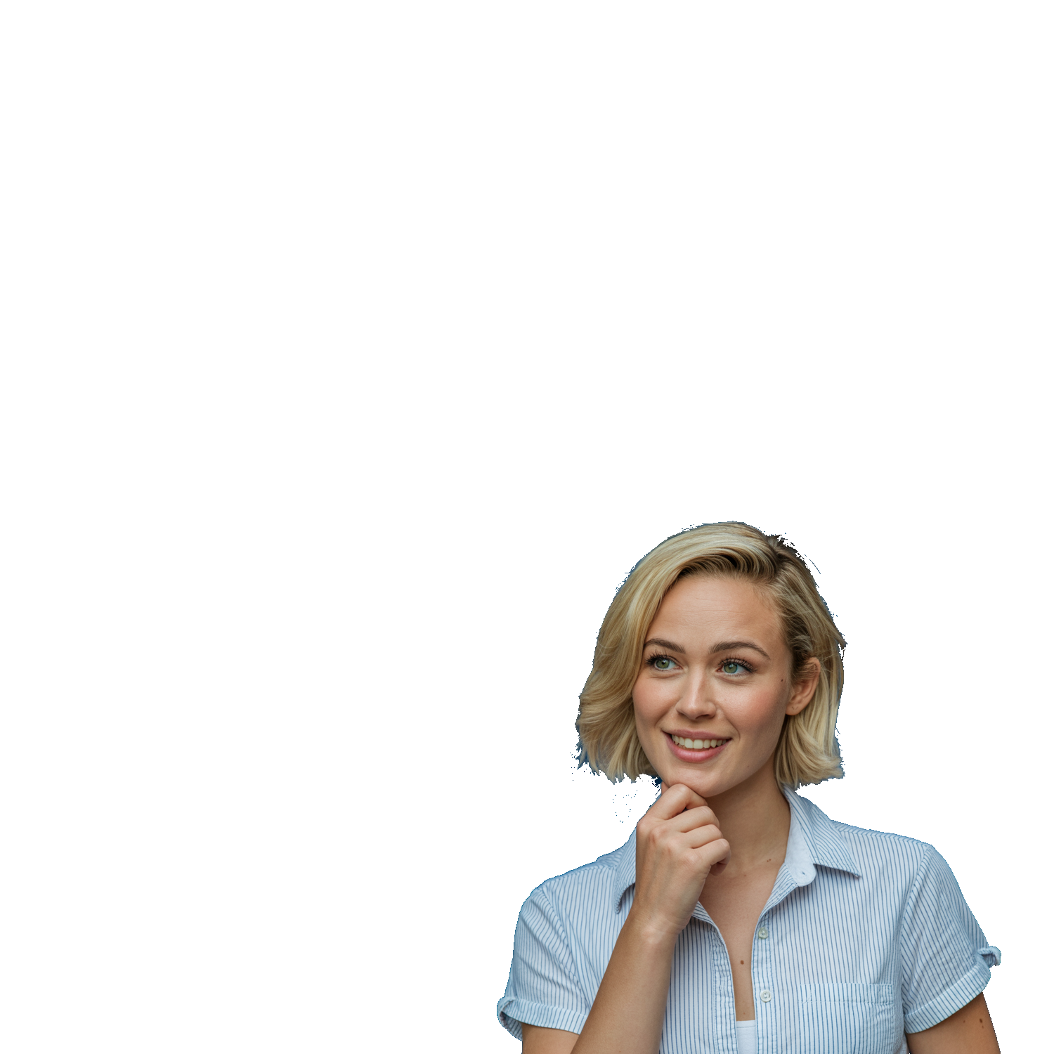 Woman looking curious