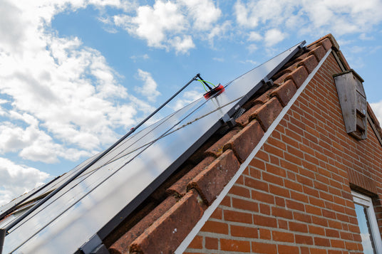 Cleaning solar panels using the standard brush
