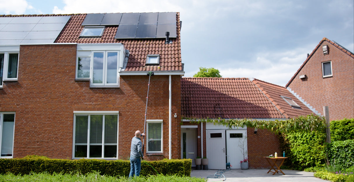 Cleaning fascias using the five-sided brush