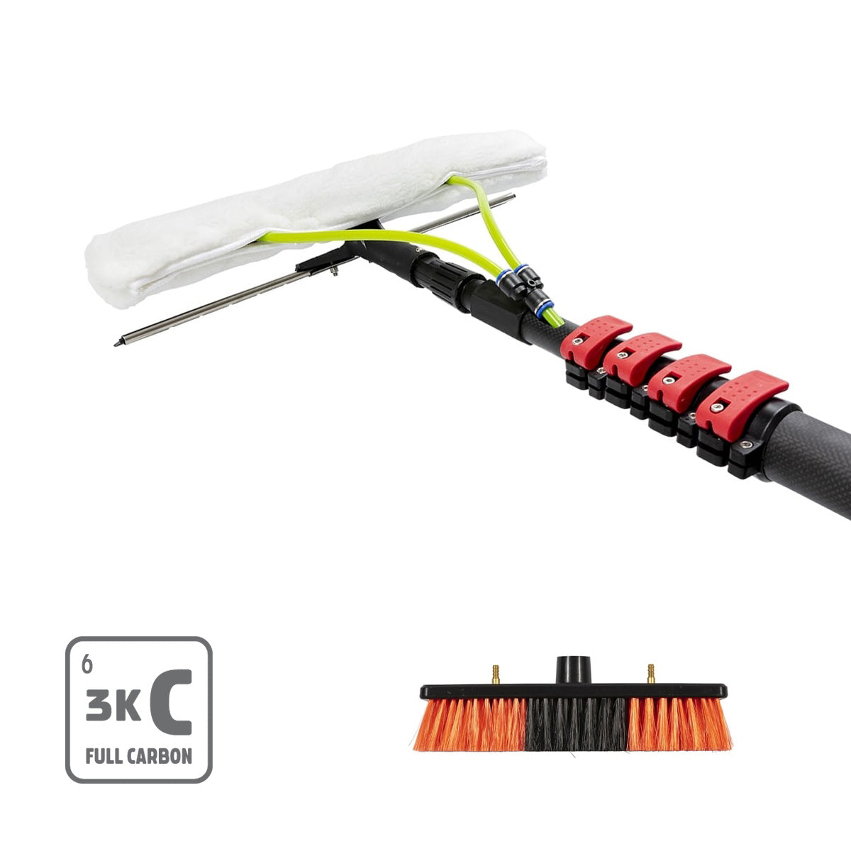 The contents of the 3K full carbon washer-cleaner set