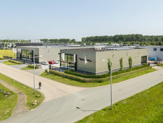 A wide shot of the High-Clean company building