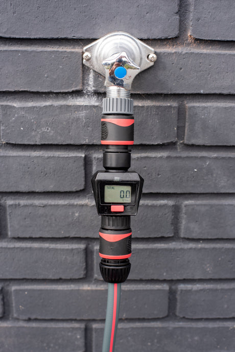 A liter counter on a faucet
