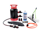 Window cleaning kit with water softener
