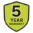 5 year warranty