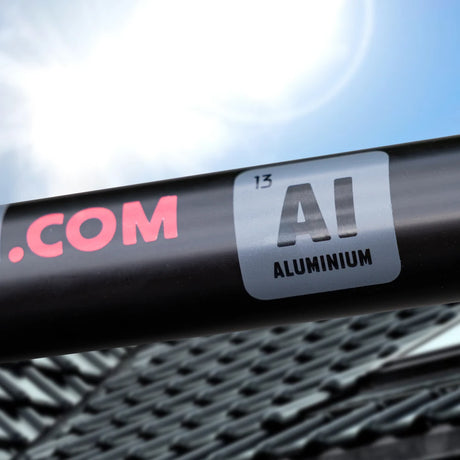 The aluminium icon on a telescopic pole
