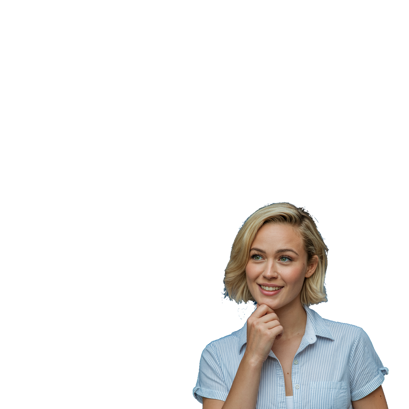 Woman looking curious