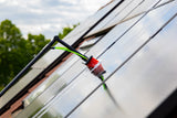 Cleaning solar panels using the standard brush