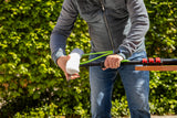 Attaching a washer-wiper set to a telescopic pole