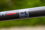 The 3K full carbon logo on a telescopic pole