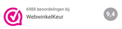 WebwinkelKeur review score of 9.4