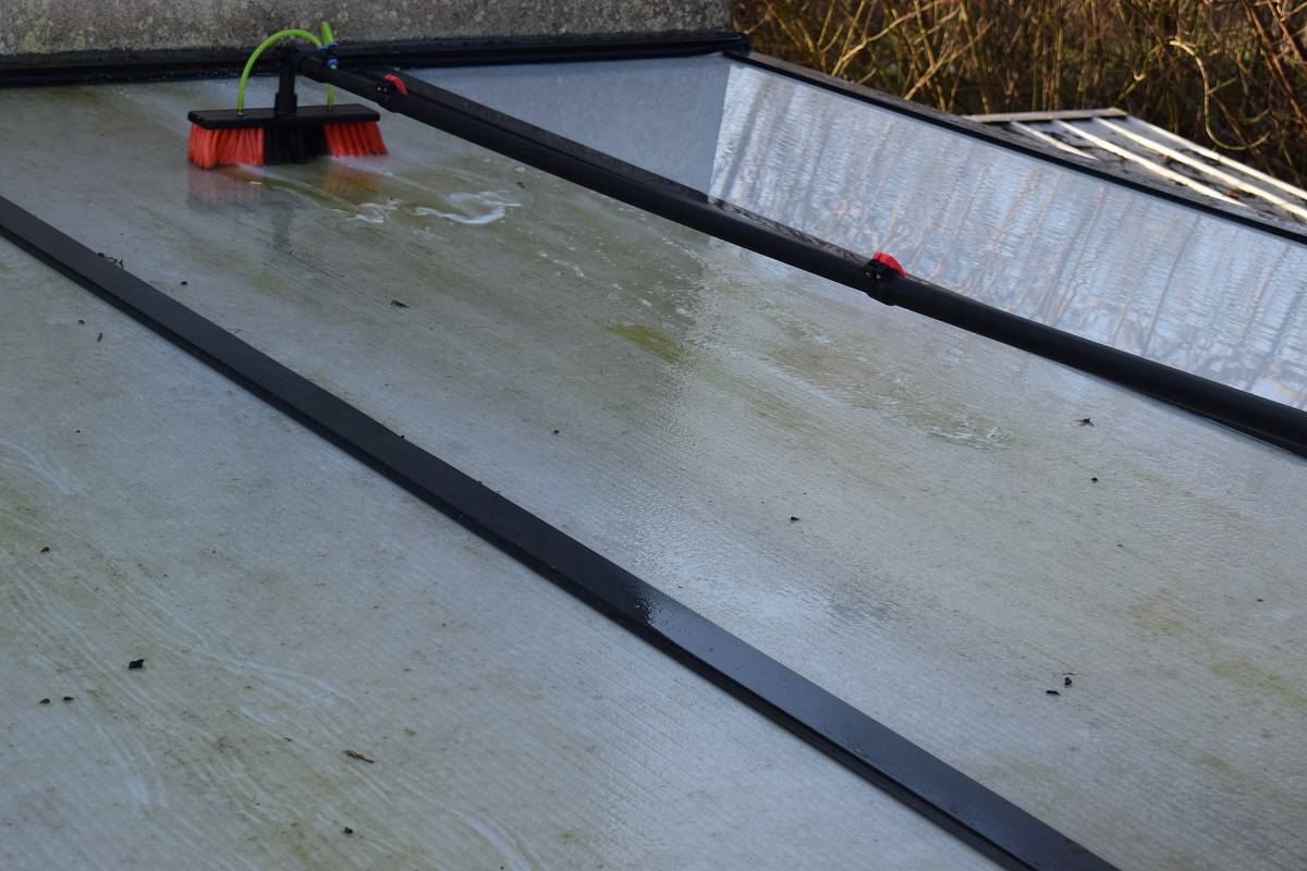 Cleaning a patio cover